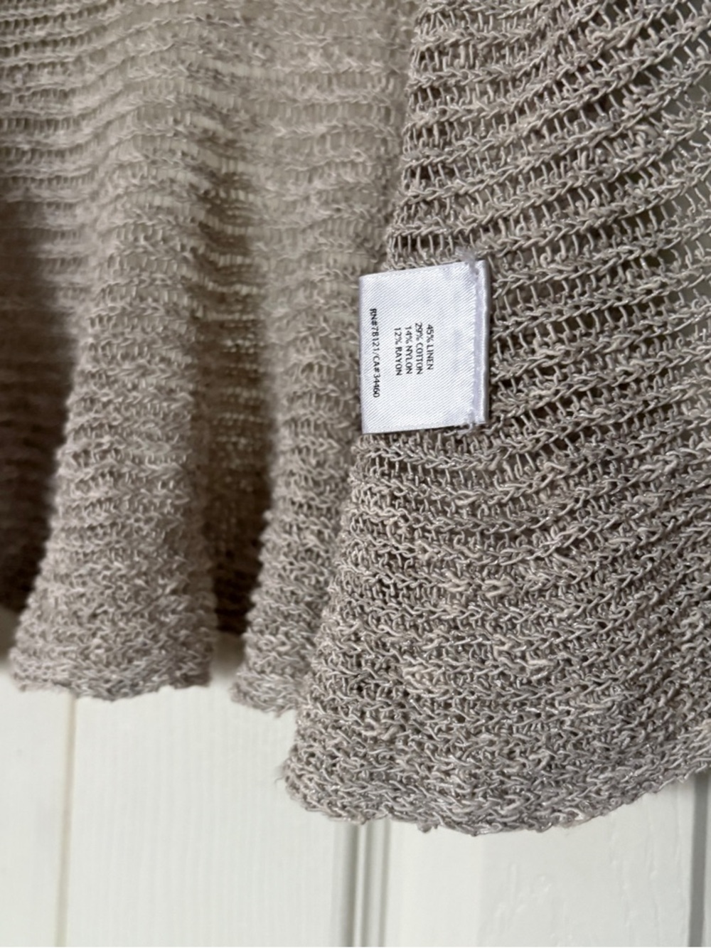 Eileen Fisher Women's Open-Front Spring Cardigan Size Large Linen Blend - Picture 4 of 9
